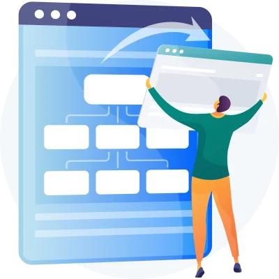 Illustratie van een webservice en API-integratie